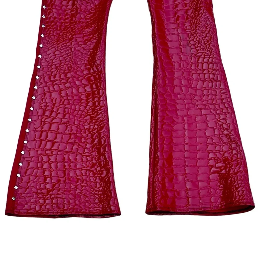 Red Flare Pants - Picture 7 of 16